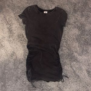 Dark Grey Scrunched dress